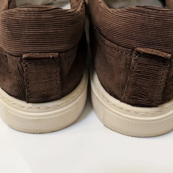 FREE PEOPLE Brown Corduroy Sneakers With Leather Trim Size 37/6.5-7 - Picture 4 of 7